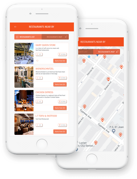 Food delivery app promotional offer illustration