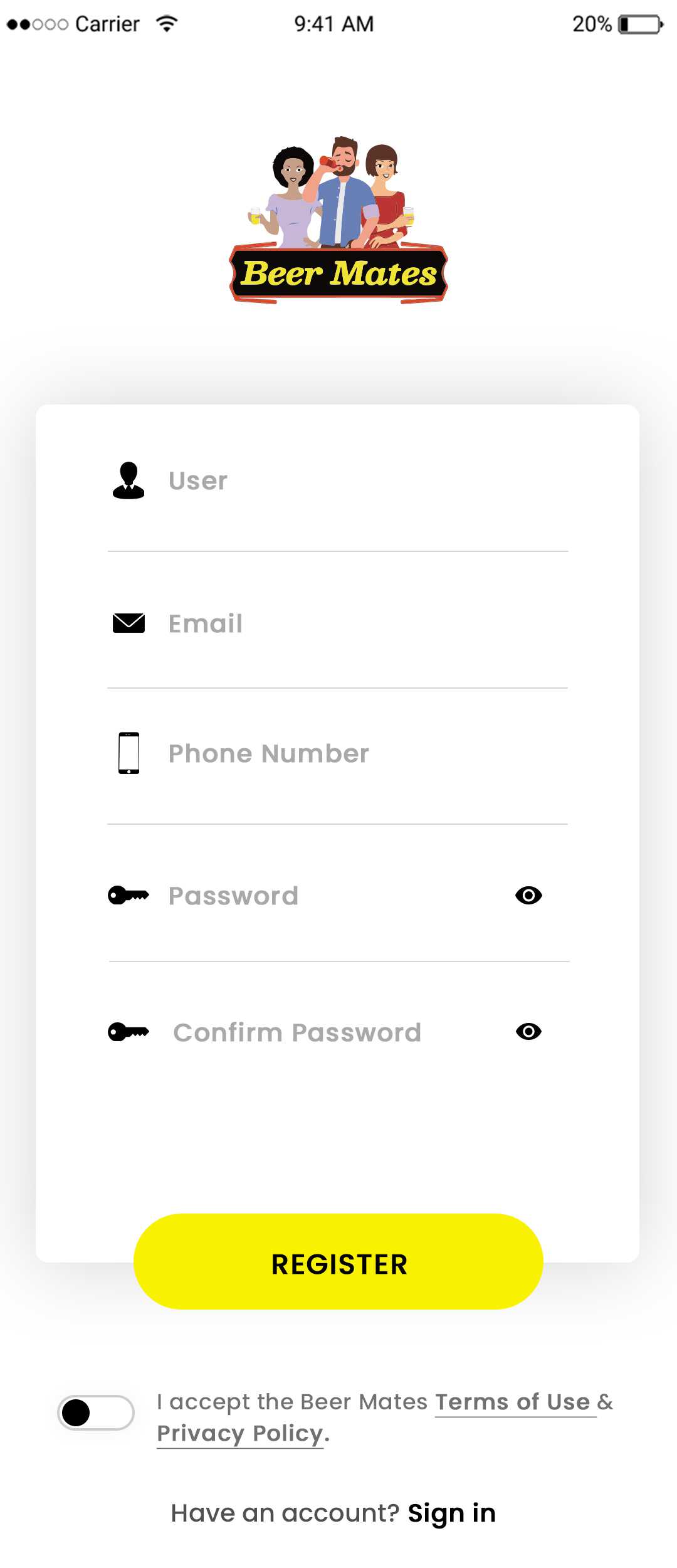 Cart and order summary screen in on-demand alcohol delivery app