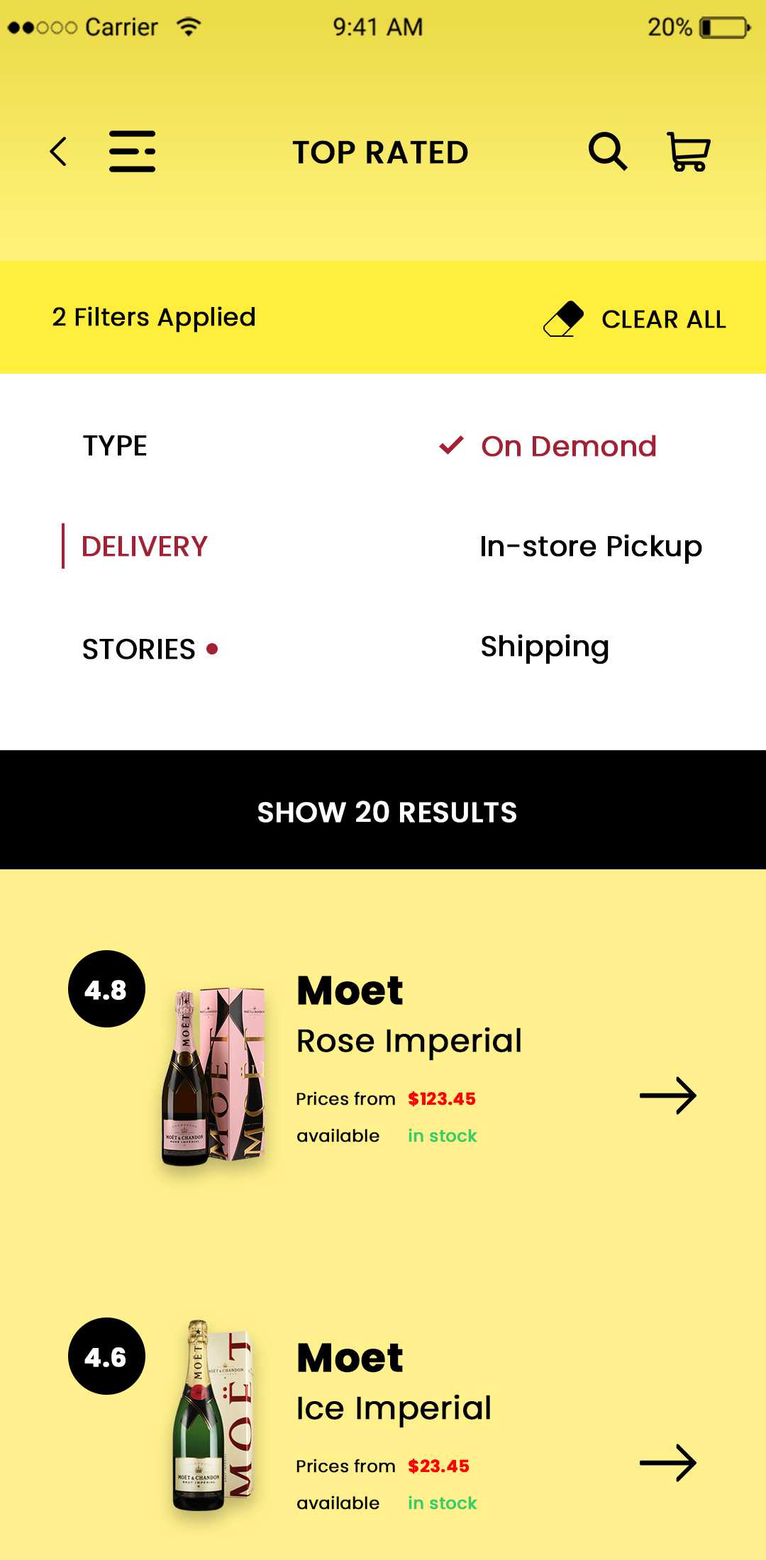 Order management system for liquor stores in delivery app