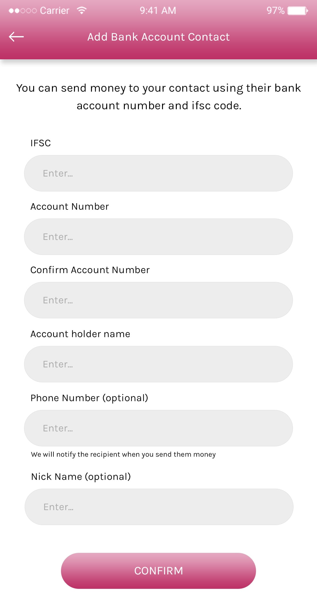 Mobile Wallet App User Interface