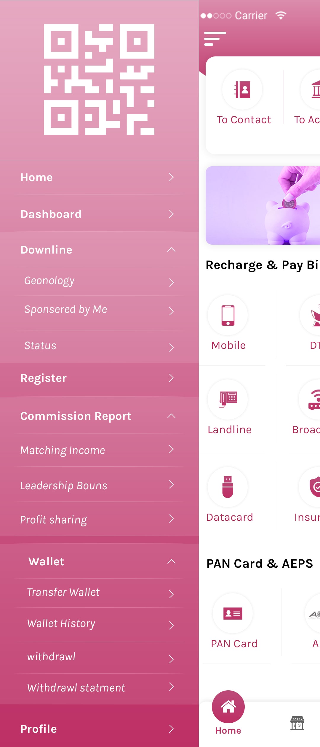 Mobile Wallet App User Interface