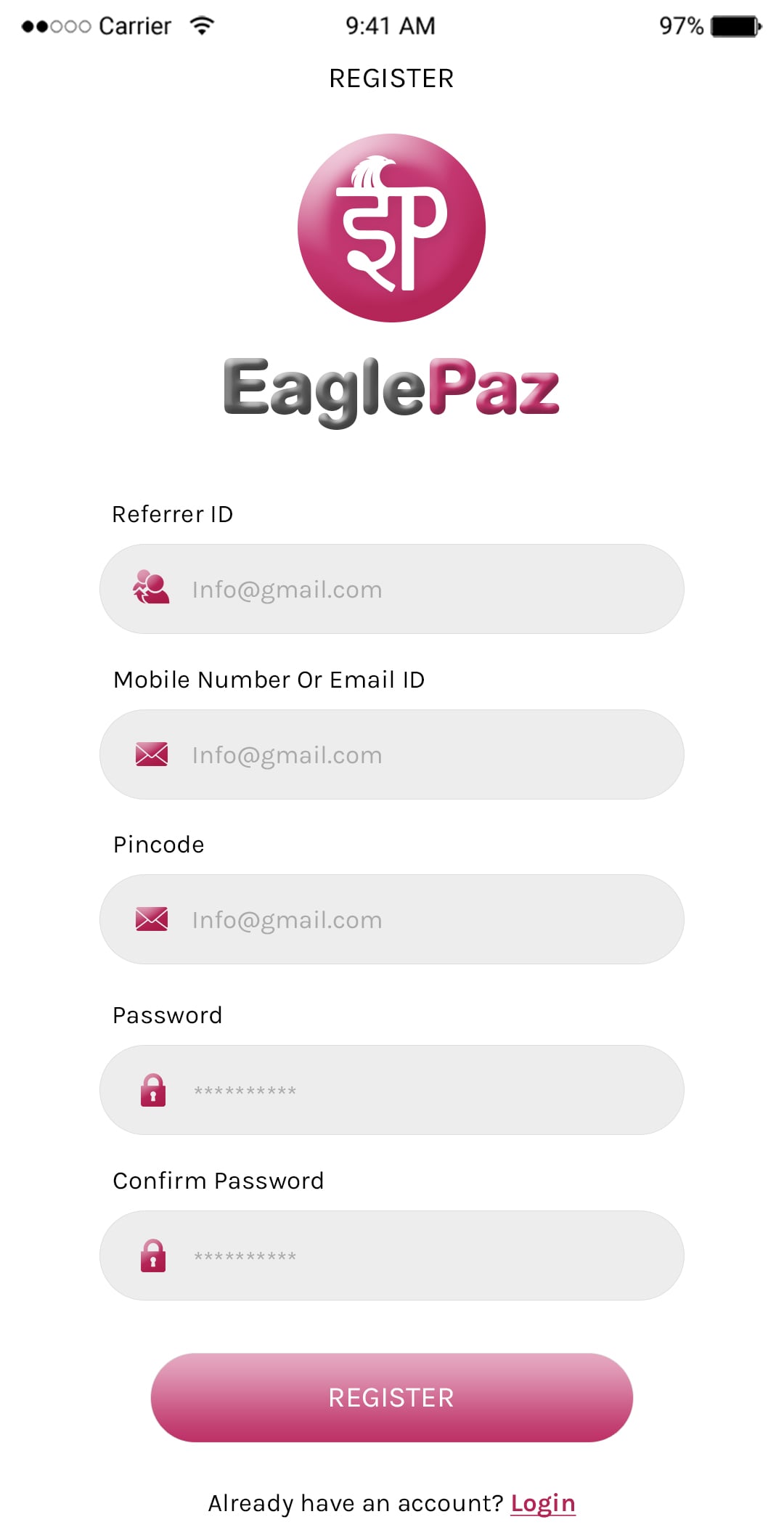 Mobile Wallet App User Interface