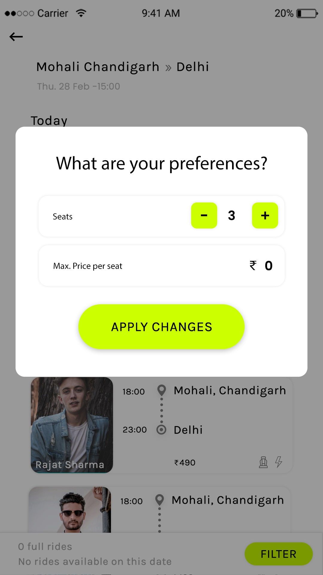 Turo Clone App Notifications Screen