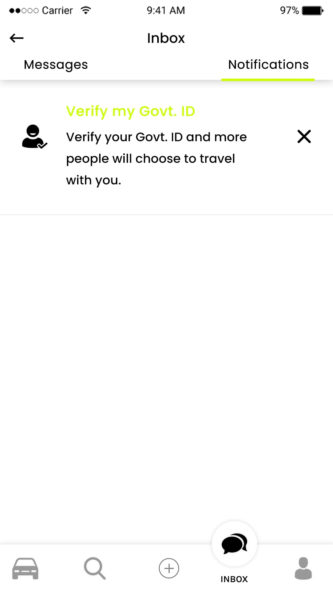 Turo Clone App App Settings Page
