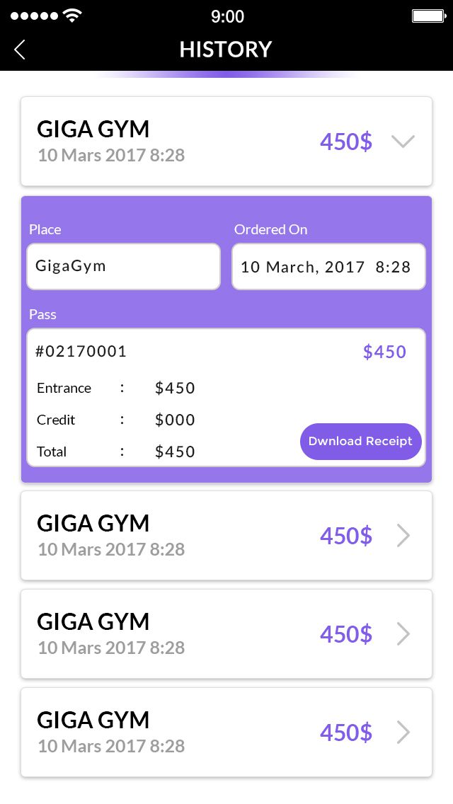 EasyVan clone app showing driver earnings summary