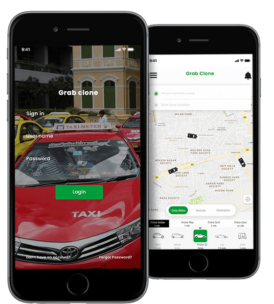 SWVL shared mobility app screens displaying seat selection and live route tracking