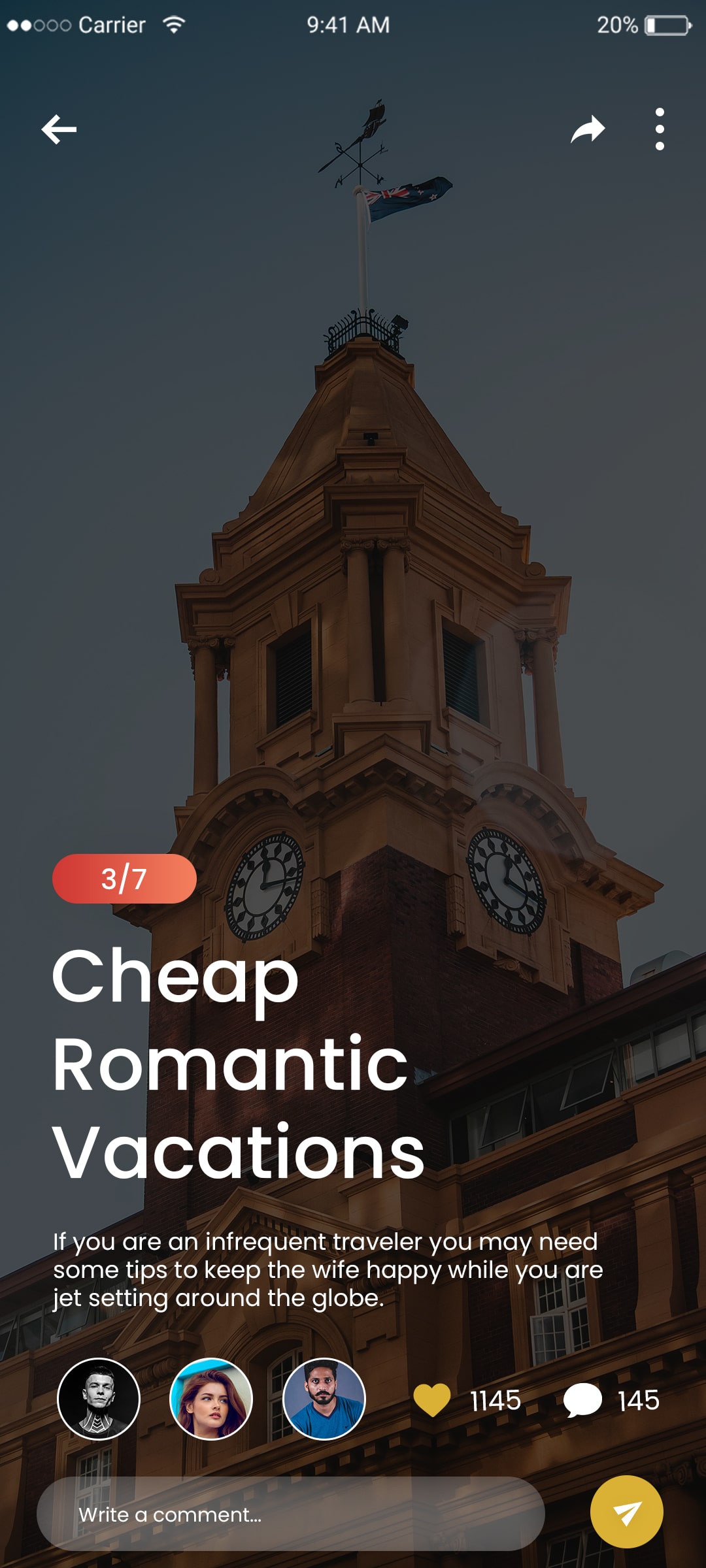 Trending posts in Instagram clone app