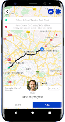 LeCab Cabify Clone Mobile App Booking Screen
