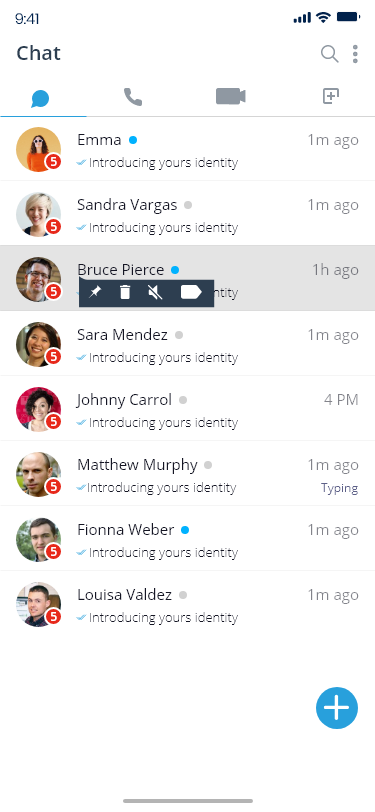 Secure video meeting interface of TrueConf clone platform