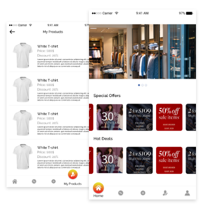 Seller storefront and product listing in multi vendor ecommerce app