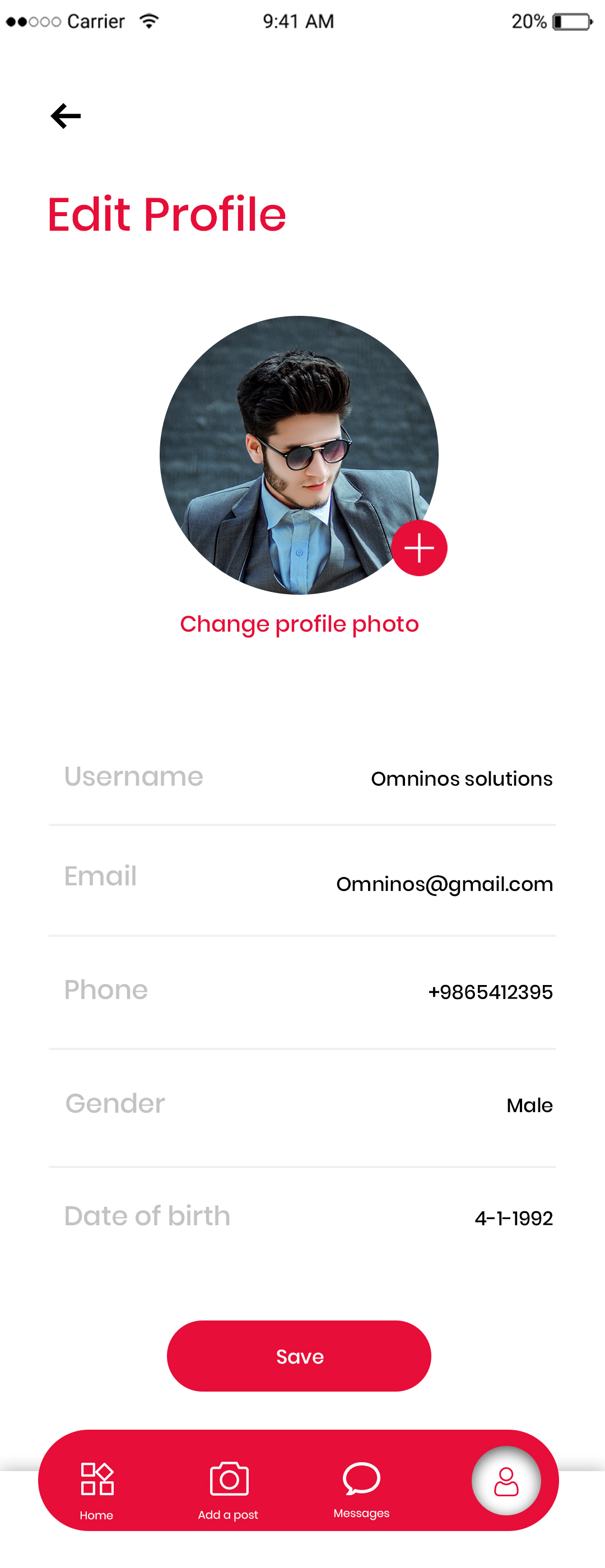 Vendor Inventory Screen