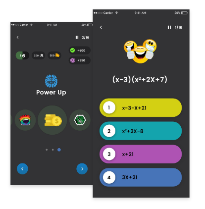 Popcorn Trivia clone app live quiz gameplay interface