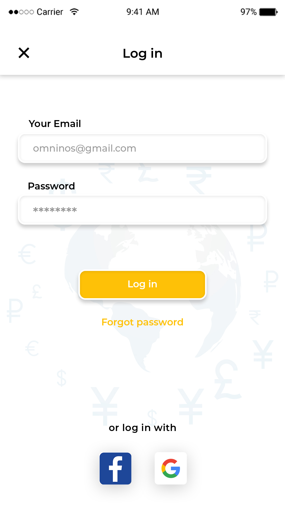 Bill payment feature