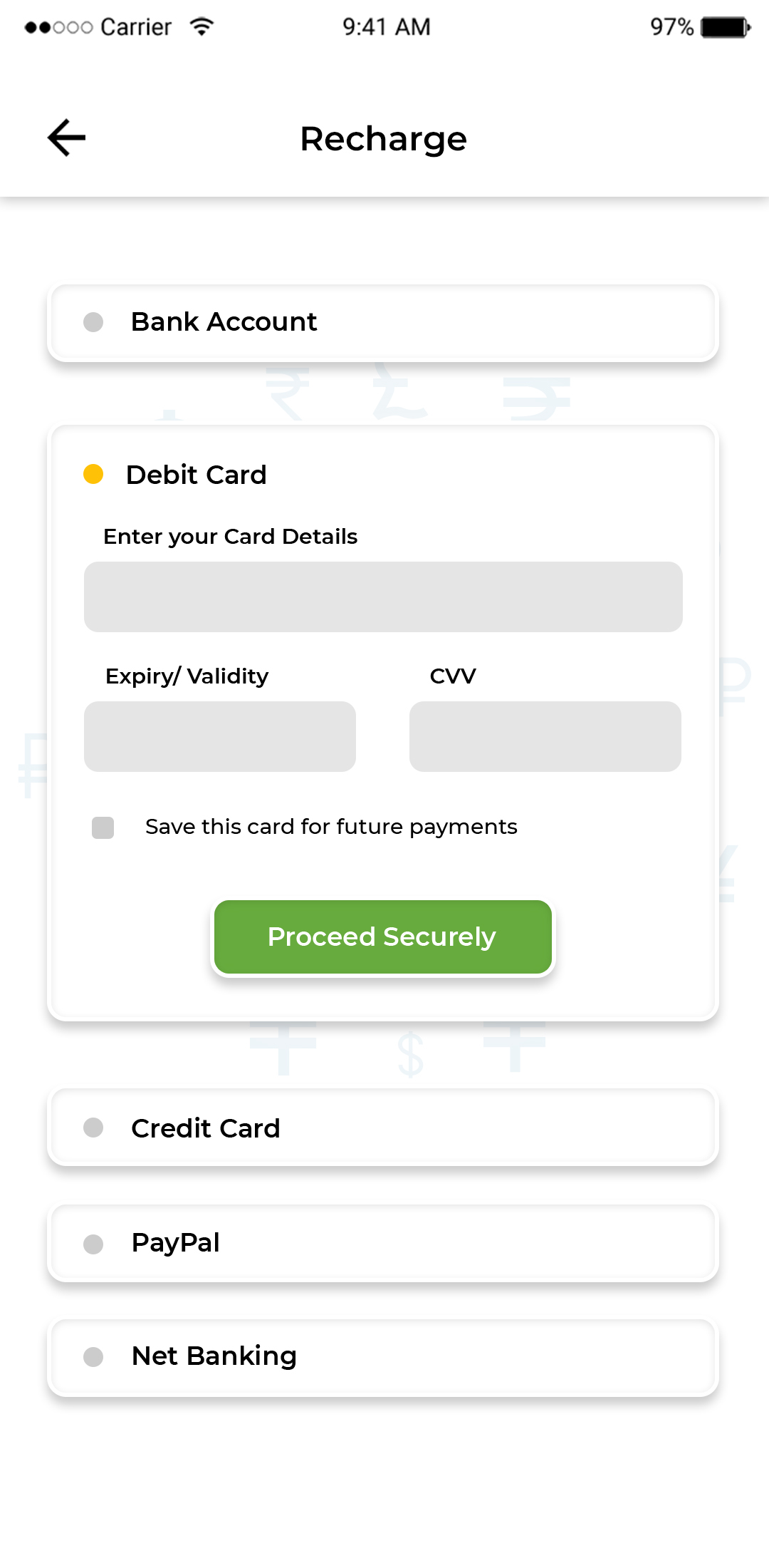 Admin panel dashboard