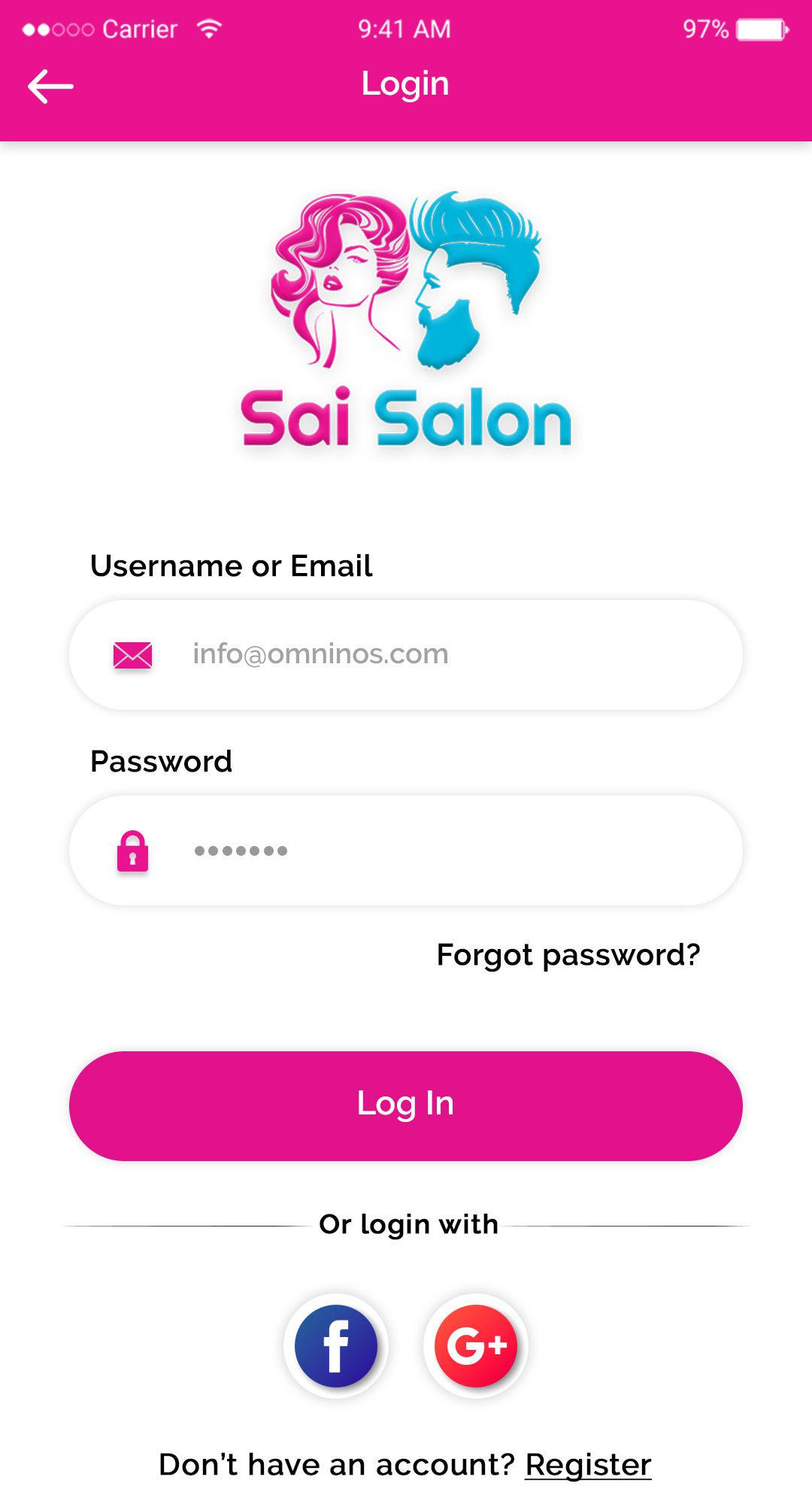 BEEMSalon salon app secure payment checkout screen