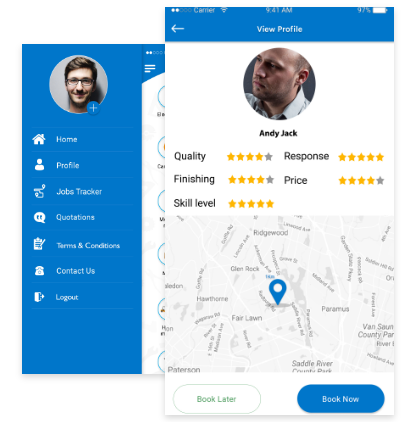 Home routines app mobile interface