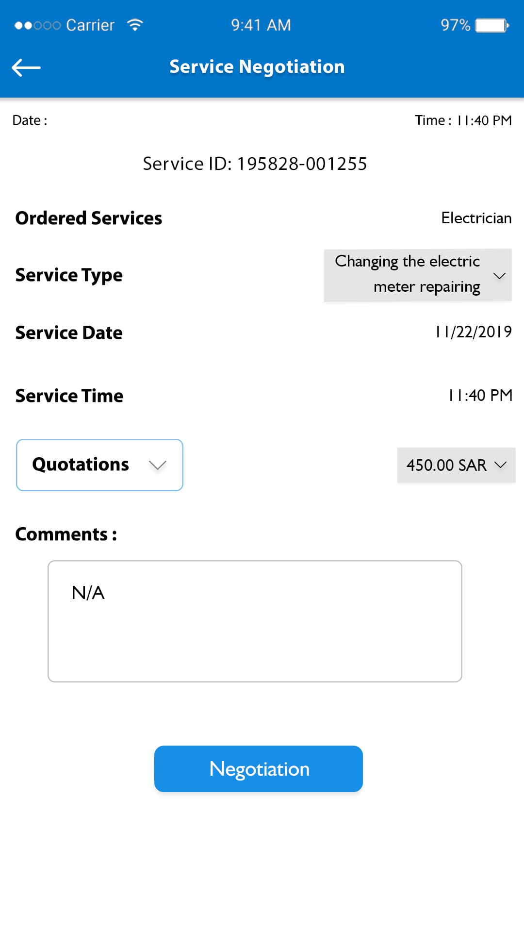 Payment Options Plumber App
