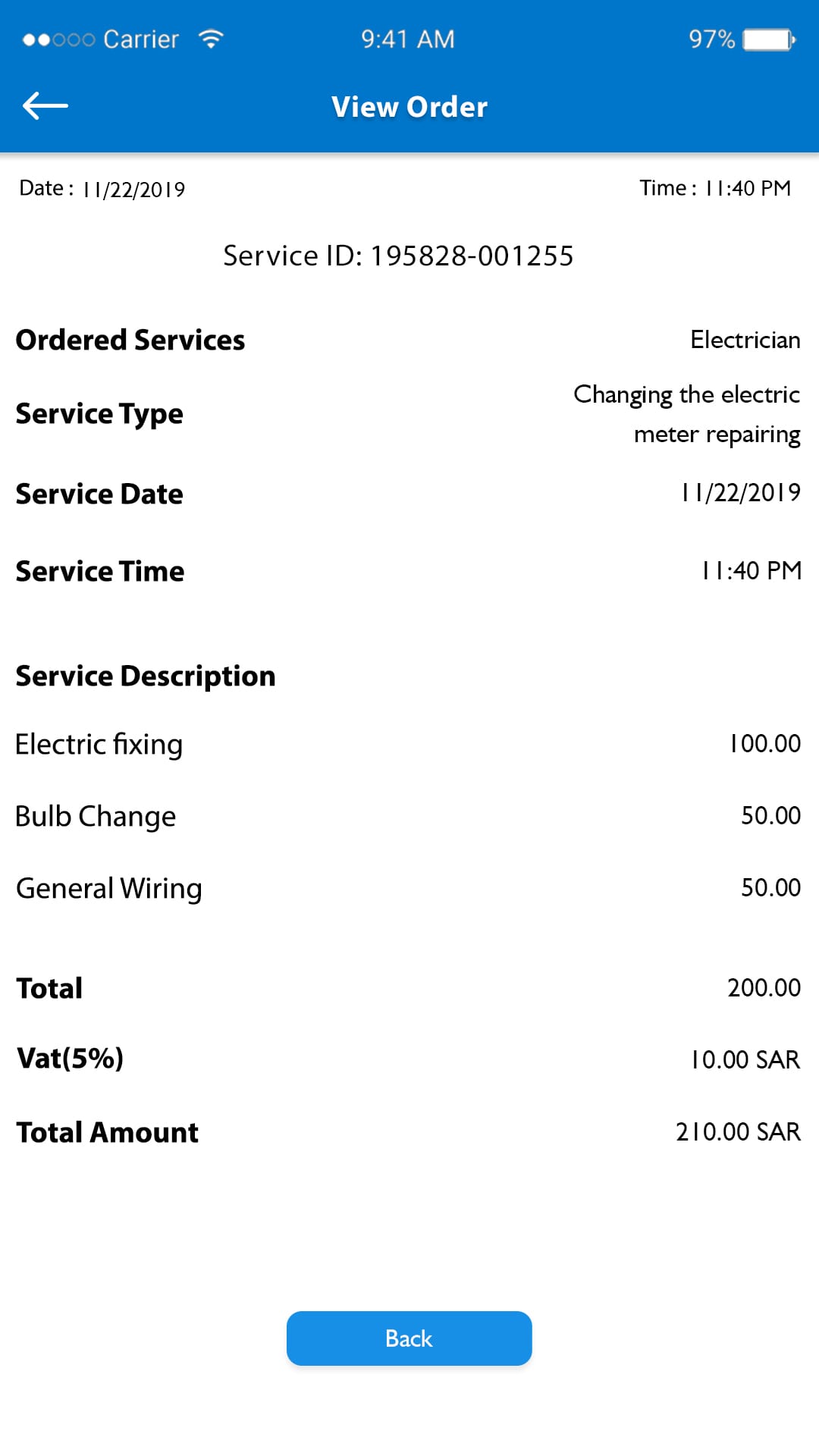 Cancel Booking Screen