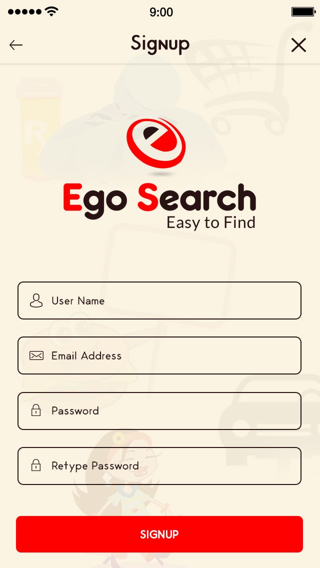 Business category listing screen in Yelp clone app