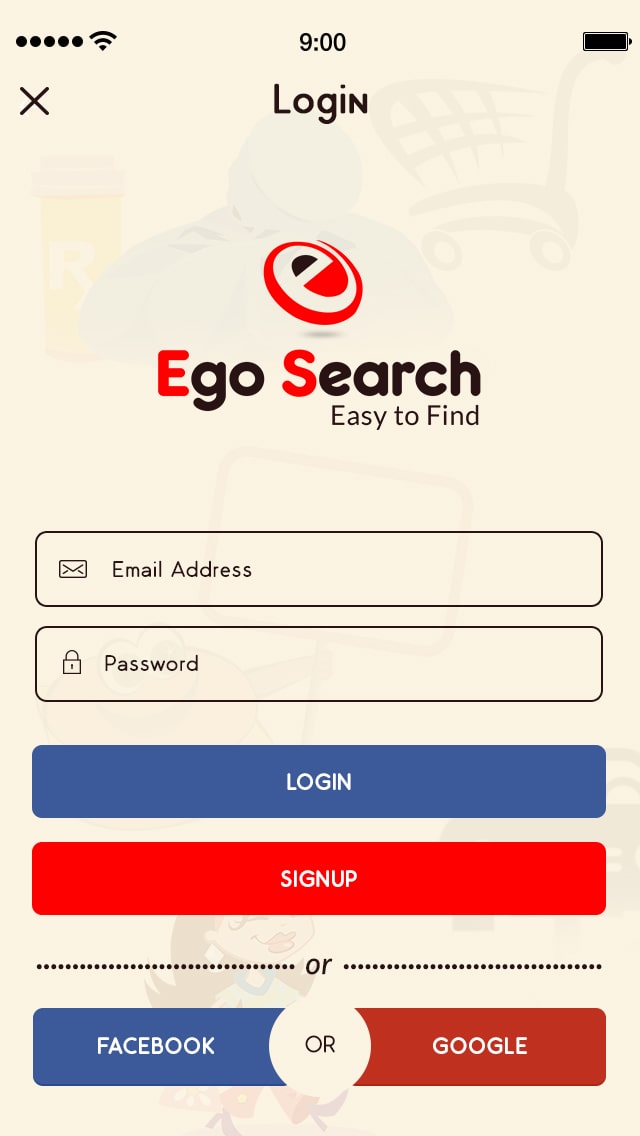 Yelp clone app showing location-based business search