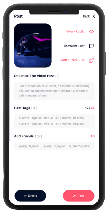 VoChat Clone App Landing Interface