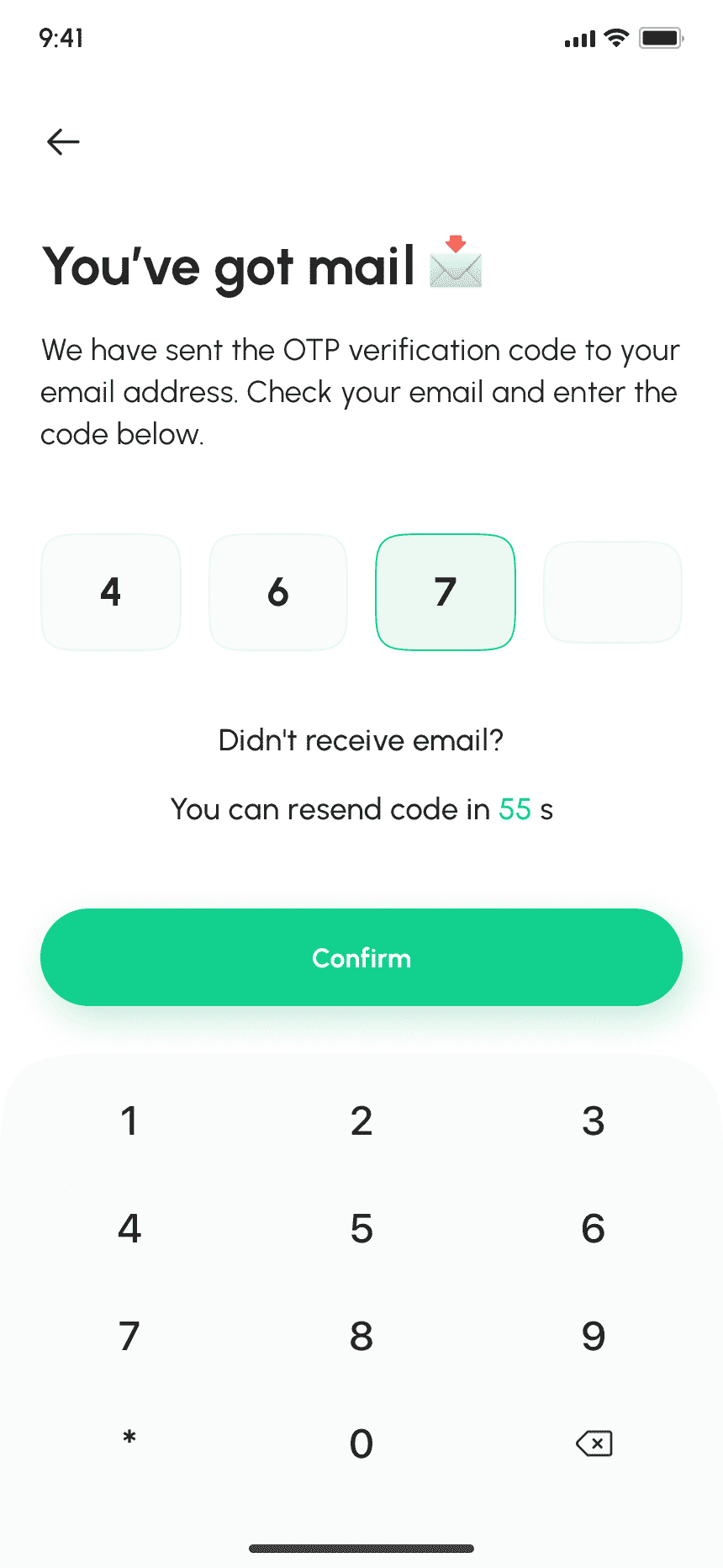 Buy/Sell order confirmation screen