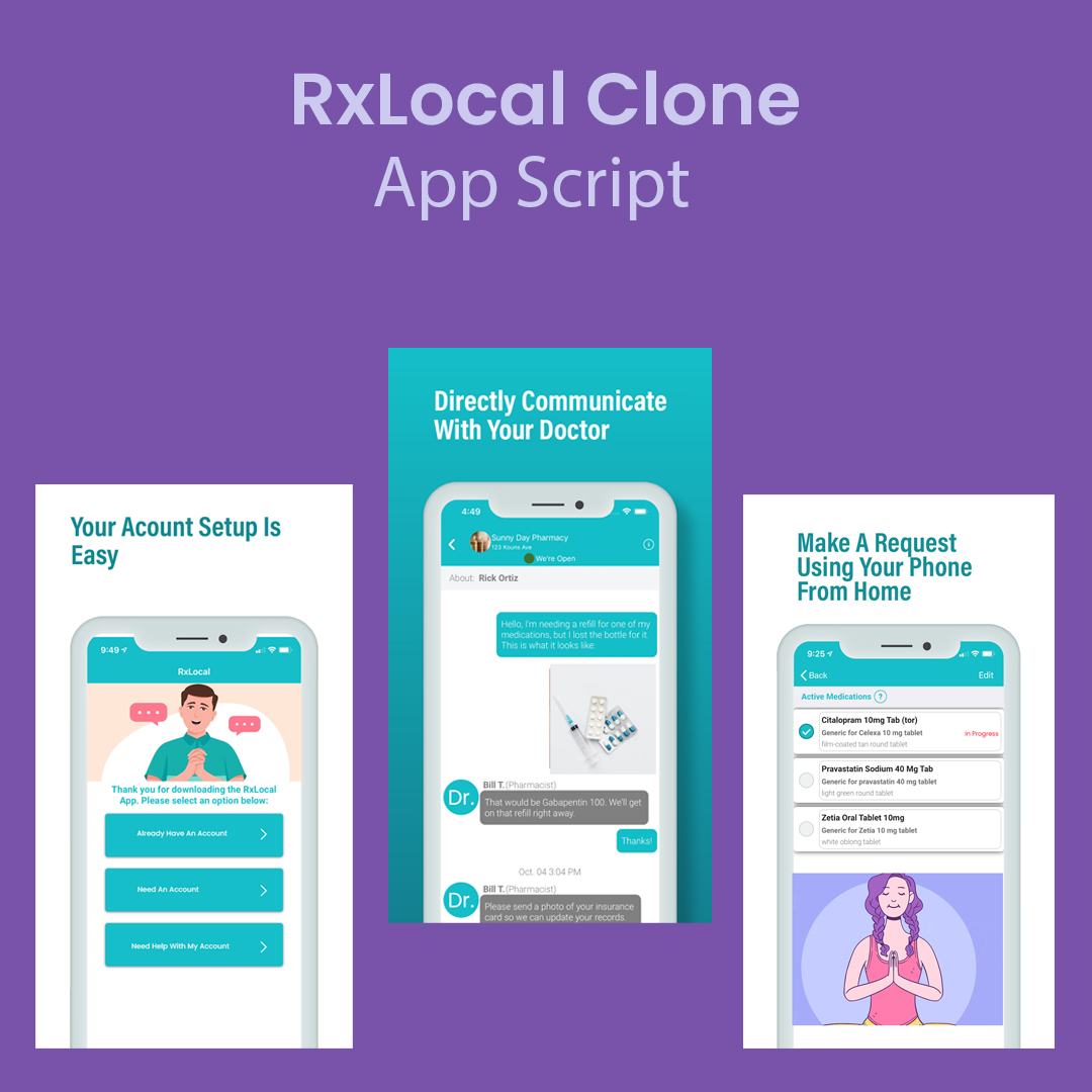RxLocal Clone Pharmacy App Interface